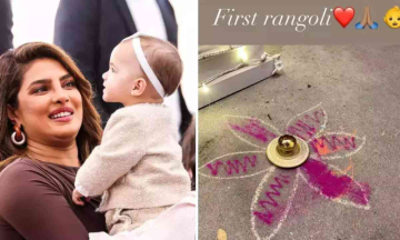 Priyanka shares daughter Malti's first-ever Rangoli