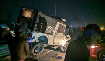 तेजस्वी यादव के काफिले की टक्कर, ड्राइवर की मौत, कई घायल