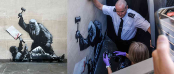 Banksy’s Latest Artwork Considered Criminal Damage; Identity May Be Uncovered by Police