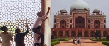 Video Shows Tourists Defacing Humayun's Tomb Walls, Public Anger Erupts Over Monument Vandalism