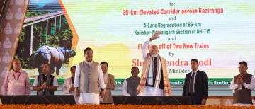 PM Modi Performs Bhoomi Pujan of ₹6,950-Crore Kaziranga Elevated Corridor
