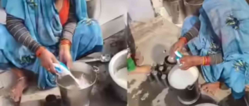 Mid-Day Meal Milk Diluted in UP School