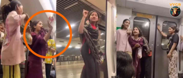 4 Girls Create Chaos & Abuse in Delhi Metro Women's Coach