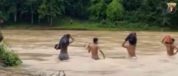 Meghalaya School Children Risk Lives Crossing Norang River Daily