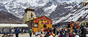 Kedarnath Temple Doors Open With Helicopter Flower Shower