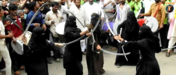 Women Perform Sword Fighting at Bhopal Eid Milad-un-Nabi Procession