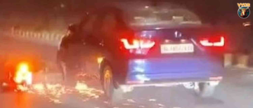 Shocking Hit-and-Run in Delhi: 73-Year-Old Drags Bike for Half a Kilometer