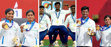 Asian Games: India Achieves Historic Hat-Trick with 3 Archery Golds, Secures First LA 2028 Quota