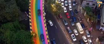 Kolkata Flyovers Get Vibrant Makeover and Traditional Alpona Ahead of Durga Puja