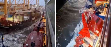 Luxury Cruise Ship Mein Schiff 3 Collides With Cargo Vessel in Storm-Battered German Port
